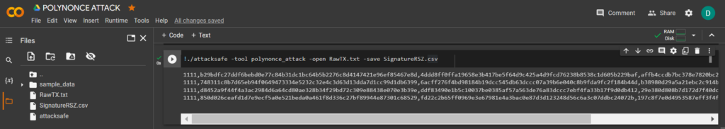 POLYNONCE ATTACK use BITCOIN signatures as a polynomial to an arbitrarily high power of 128 bits to obtain a private key